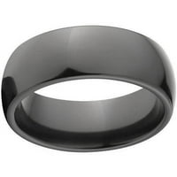 Полу-кръг черен циркониев пръстен с високо полирано покритие