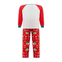 комплект Пижами Коледа пижама спално облекло отпечатани отгоре с дъното шезлонг облекло Червен Татко м