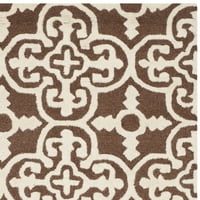 Cambridge Kimberly Geometric Wool Area Rug, тъмнокафяв слонова кост, 2'6 4 '