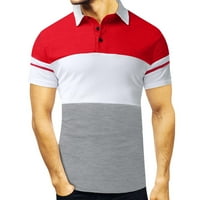Мъжки ризи мъже небрежни солидни бутон Топ риза Отхвърлете яка блуза с къс ръкав Топ модна ежедневна риза фланелна риза за мъже
