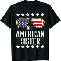Всички Американски Сестра Мемориал Ден Съвпадение Семейство Унисе Тениска