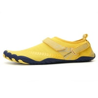 Sanviglor Unise Aqua Socks Бърза суха плажна обувка Магнитна вода обувки Йога против приплъзване устойчива атлетика Лека каучукова подметка бос жълт 12C