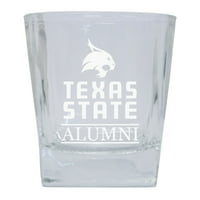 Тексас щат Bobcats Oz Etched Alumni Glass Tumbler 2-Pack