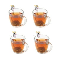 Joie Unicorn Tea Infuser цедка, за свободен чай и билков чай, неръждаема стомана, комплект от 4