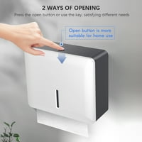 Aibecy Wall Mount Paper Despenser Dissenser Multifold Hand Theel Tassue Holder с ключ за ключ за баня кухня спалня