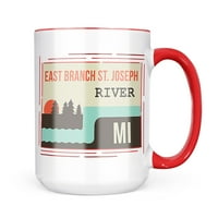 Неонблондинка САЩ реки Изток клон Сейнт Джоузеф река-Мичиган чаша подарък за любителите на кафе чай