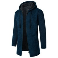 Jsaierl с качулка пуловер яке за мъже плетени вълнени цип нагоре жилетка, изхождайки с дълъг ръкав есен и зима със средна дължина топло палто от пуловер