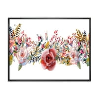 Дизайнарт 'диви цветя и розови рози' Ферма рамка платно стена арт принт