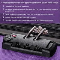 Комплект куфар, ABS лек куфар с TSA Lock and Wheels, прости дизайнерски комплекти за багаж, лилаво