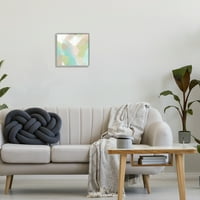 Ступел индустрии модерни течни пастелни форми меки зелени акцент Живопис сива рамка изкуство печат стена изкуство, дизайн от Карол Робинсън