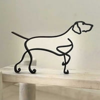 Wendunide десктоп орнамент куче минималистични изкуства скулптура Персонализирана подарък метална декорация куче скулптура d