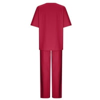 Палацо панталони за жени панталони за жени в дрехи панталони с висока талия на талията с къси крака червен m