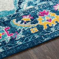 HARPUT Aqua Grey 6'7 9 'Традиционен килим за правоъгълник