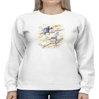 Artshine Family Life Wreens Sweatshirt Women -По -по -твърд от Sally Designs, женски 4 пъти по -голям