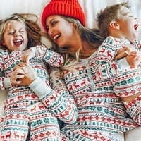 Миниманиху съвпадение семейни Пижами Коледен печат Пижами дрехи мама и мен Празник Памук Пижами жени мъже пижами от две части