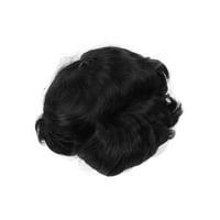 Кратко изглаждане на пълна прическа Дишане Удобна силна къса черна коса за ежедневна употреба за партита за мъже