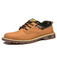 Zodanni Mens Safety Boot Steel Toe Work Boots Puncture Propufy Industrial Shoes Мъжки туризъм Бучка против сблъсък кожа жълто 5.5
