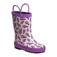 Laura Ashley Little Kids Girl Rain Boots - Lilac Pink, 10