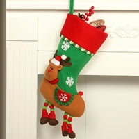 Големи чорапи бонбони чорапи Коледни декорации домашни празници Коледни парти декорации