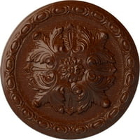 Екена Милуърк 3 4 од 3 8 п Стокпорт таван медальон, ръчно изрисуван с полиран махагон пращене
