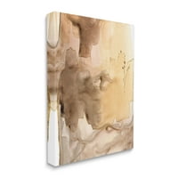 Ступел индустрии мокра боя абстракция Кафяв акварел инсулти платно стена изкуство, 48, дизайн от Грейс Поп