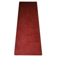 Ругсотични килими ръчно плетен Стан, килим от твърда вълна, Червен, 3 'х10'