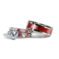 Сватбен пръстен с регулируем размер, и нейните двойки жени диамант стерлинги сребро мъж титан сватбени ленти
