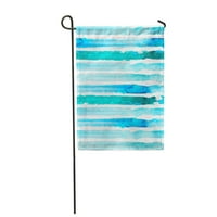 Синя морска ръка акварелни ленти цветни реколта абстрактна четка градина флаг декоративен флаг къща банер