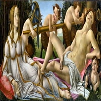 Botticelli Венера и Марс лъскав плакат