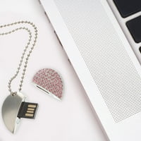 Creative Rhinestone Колие висяща креативен метален USB флаш диск USB подарък