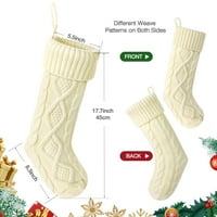 Коледни Чорапи, Персонализирани Коледни Чорапи Голям Размер Кабел Трикотажни Отглеждане Подаръци