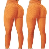 Дамски панталони кльощава Плътен цвят балон хип повдигане Фитнес Висока талия йога панталони крака