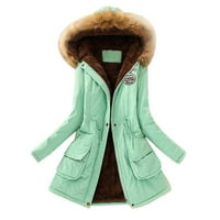 hoksml дамски пролетна мода зимни жени топло палто яке с качулка тънка зима разчистване на изходни дрехи