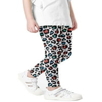 Glonme Tie Dye Bottoms Toddler удобни панталони за игрално облекло ежедневно камуфлаж дълъг панталон бял леопардов принт