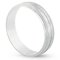 Pompeii platinum comfort fit четка сватбена лента пръстен
