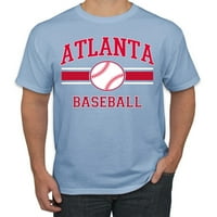 Див Боби град Атланта Бейзбол Фентъзи фен Спортни Мъжка тениска, светло синьо, ХХ-голям