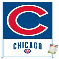 Чикаго Къбс-Плакат С Лого, 14.725 22.375