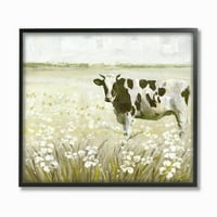 Ступел индустрии крава в пасище зелен пейзаж животните Живопис рамкирани стена изкуство от главната линия студио