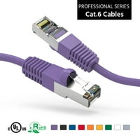 3 фута котешка екрана Ethernet мрежа за стартиране на кабел лилаво, опаковане