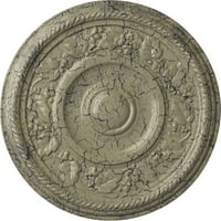 Екена мелница 1 8 од 3 4 П Тайрон таван медальон, ръчно изрисуван замък камък пращене