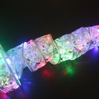LED лента Коледна струна светлина коледно дърво Топър на лък панделка декор