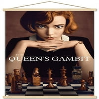 Netfli The Queen's Gambit - ключов арт стенен плакат с магнитна рамка, 22.375 34