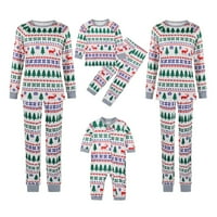 Honeeladyy отстъпка съвпадаща семейна коледна пижама комплекти джамии празници pjs дрехи дълъг ръкав мама и татко пижама заспиване