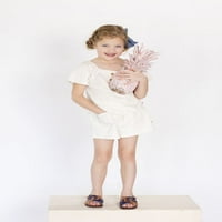 бебешко шорти с къс ръкав и блузка Хенли, размери месеци-5т