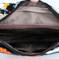 Sanviglor дамски кръстосано чанта с голям капацитет чанти за рамо много джобове модна чанта с цип жените преносими флорални принт найлонови регулируема каишка лилия