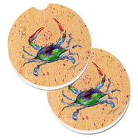 Carolines Treasures 8467Carc Crab Cet of Cup Holder Car Coasters, големи, многоцветни