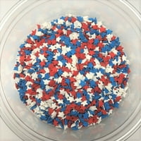 Патриотични звездни форми червени бели сини звезди пекарна топинг поръсват килограми