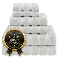 Американски комплект за кърпи за меко бельо от първокласна баня, турски памучни кърпи за баня, сребърно сиво