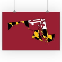 Мериленд, държавен контур, флаг