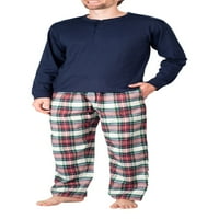 Мъжки сън дълъг ръкав фланелена пижама панталон комплект